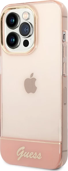 Mbështjellës Guess Translucent për iPhone 14 Pro Max 6.7", Rozë