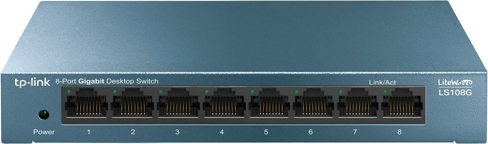 Switch TP-Link 8-Port, 1000Mbps, e kaltër