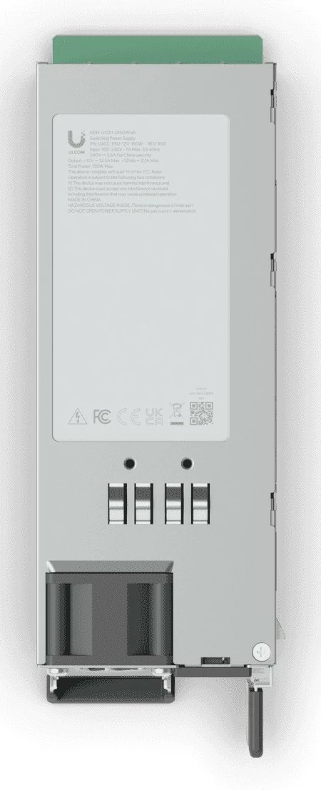 Furnizues energjie Ubiquiti UACC-PSU-12V-150W, 150 W, 12 V, AC-to-DC, Gjelbër, Gri