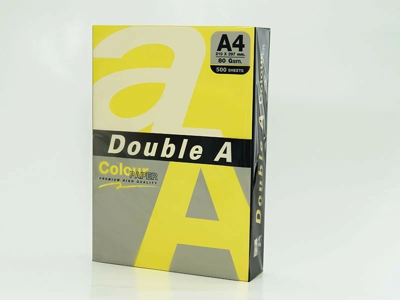 Double A Leter Me Ngjyre A4 80Gr Lemon 100Fl