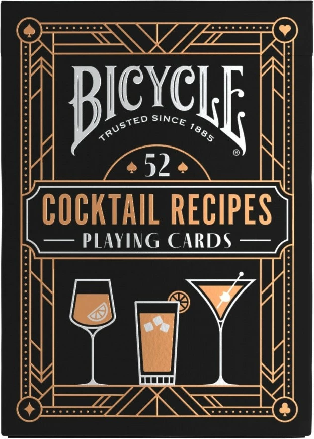 Letra loje Bicycle Cocktail Cards 2024 Europe CS24 IN6, 52 receta koktejli