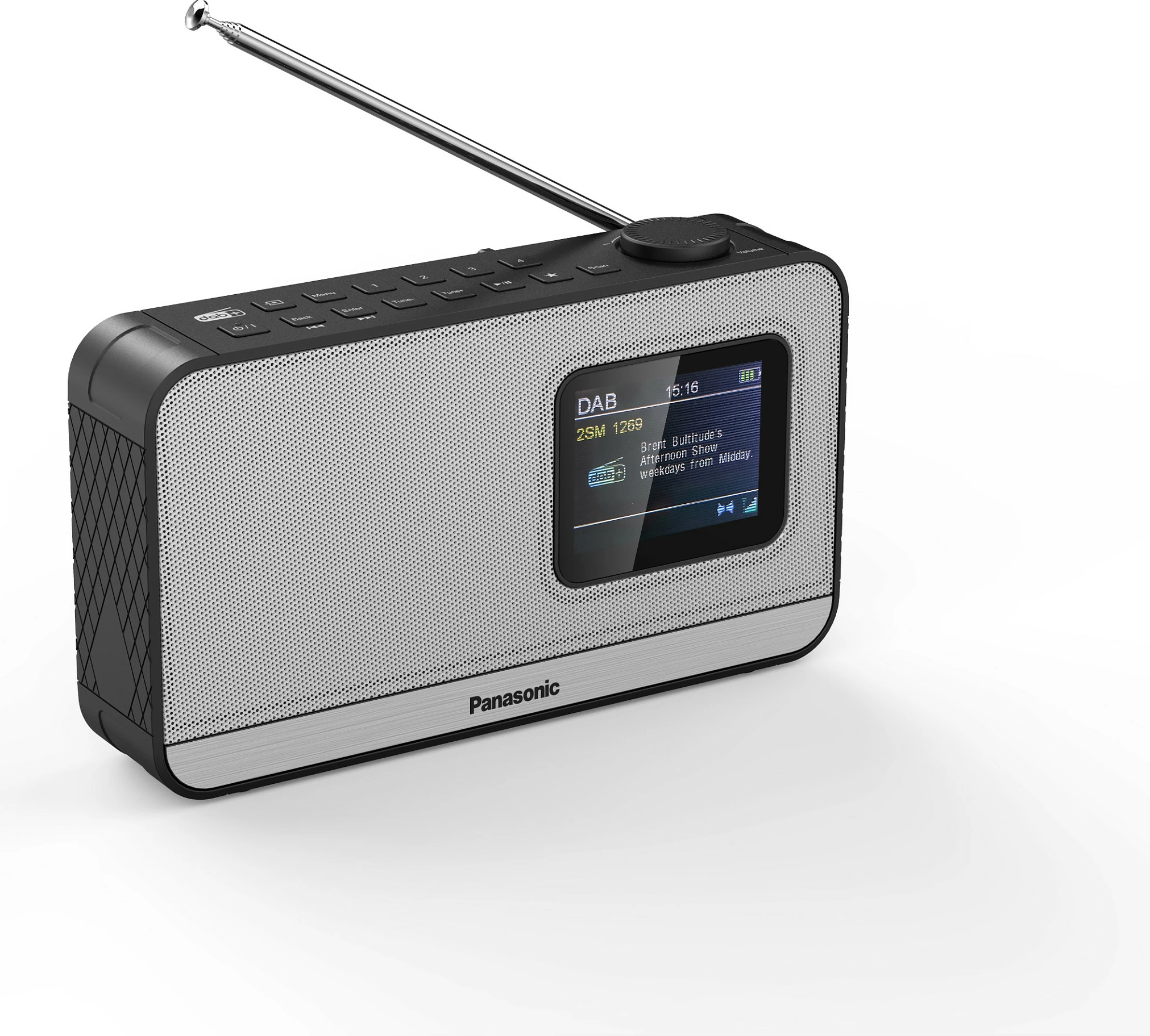 Radio portativ Panasonic RF-D15, DAB+ FM, Bluetooth 5.0, 3W, ekran LCD 2.4", gri