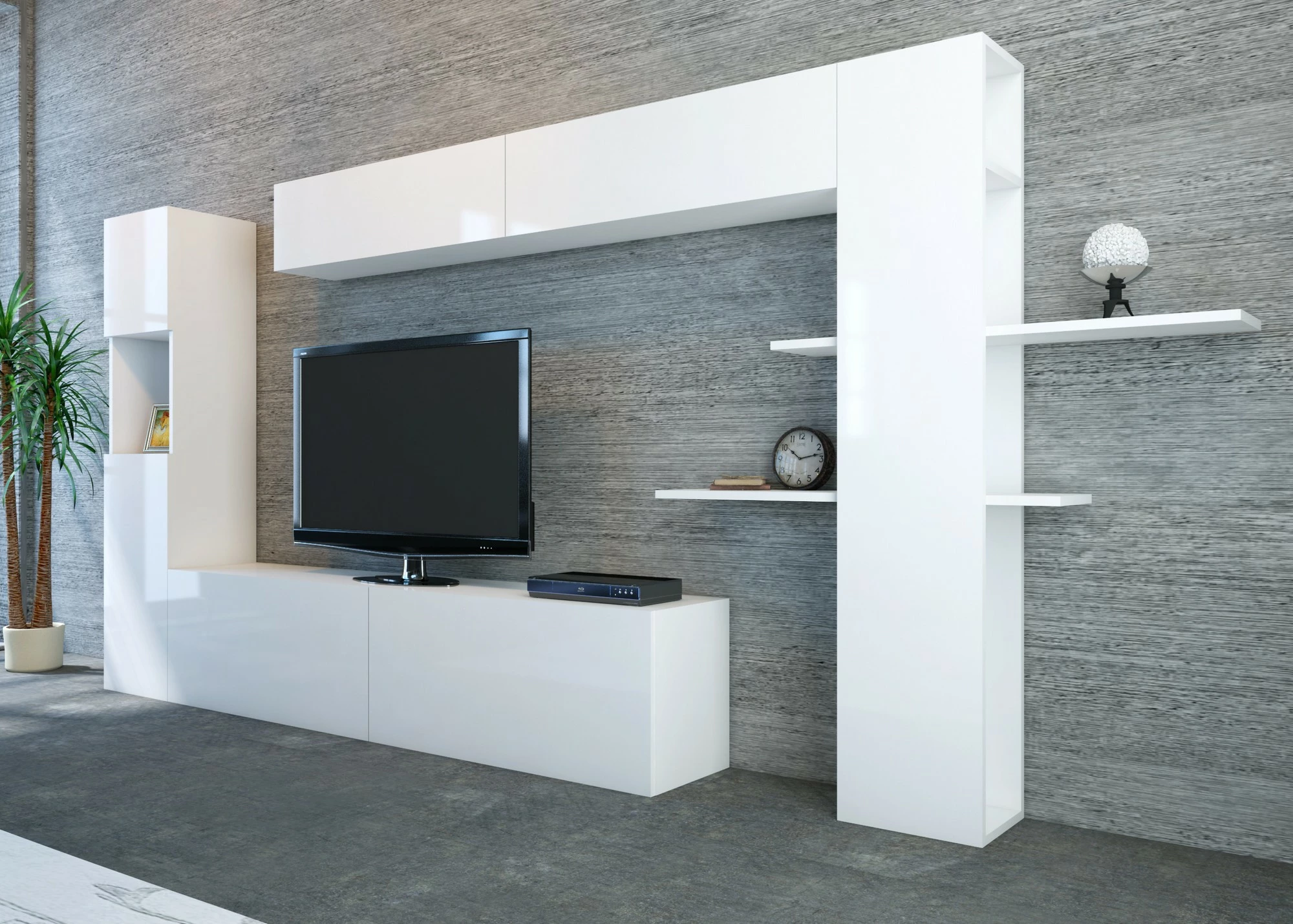Komodë TV Hanah Home Maxi, e bardhë