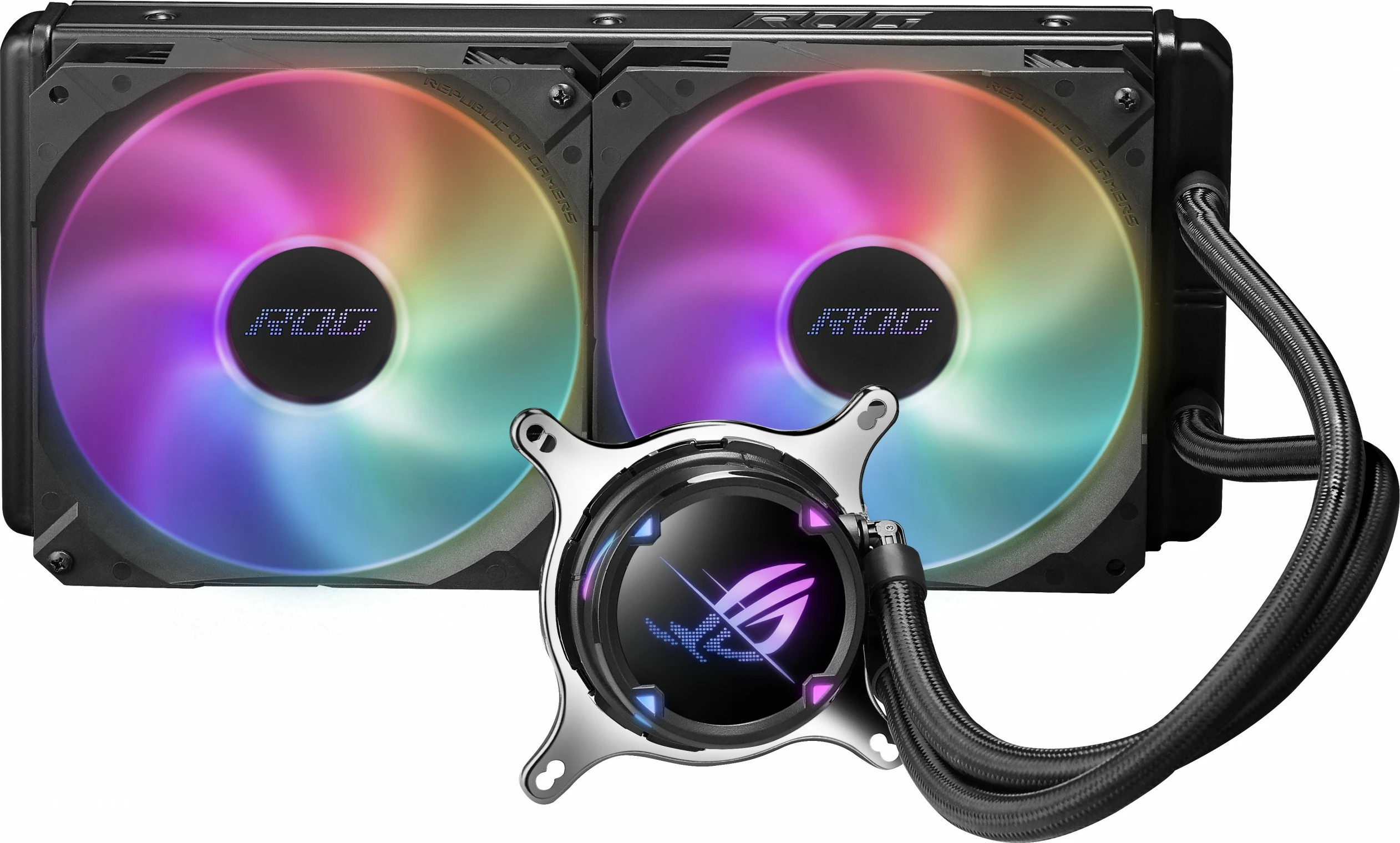 Ftohës i lëngshëm ASUS ROG STRIX LC II 280 ARGB, 280mm, 2x14cm, i zi