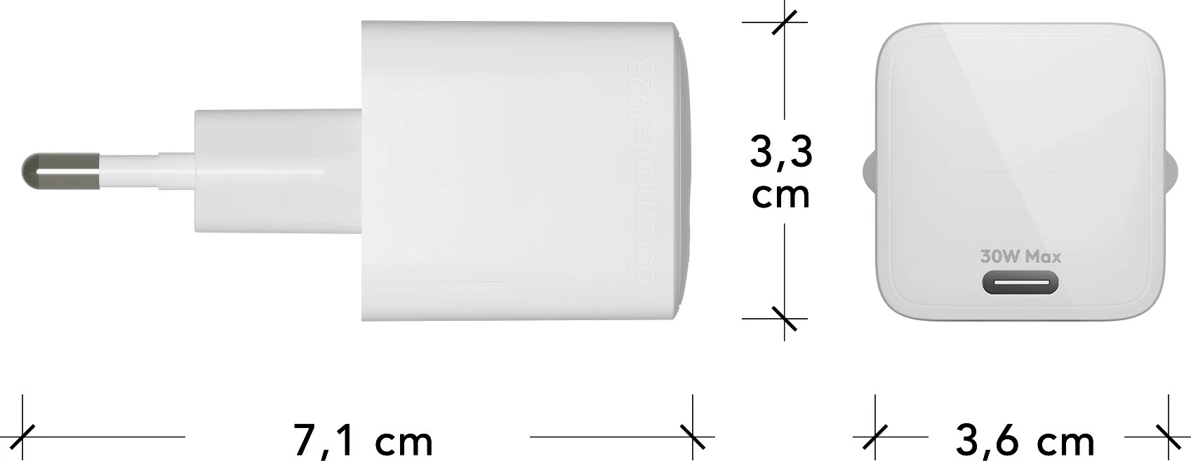 Karikues muri dbramante1928 USB-C 30W EU, i bardhë