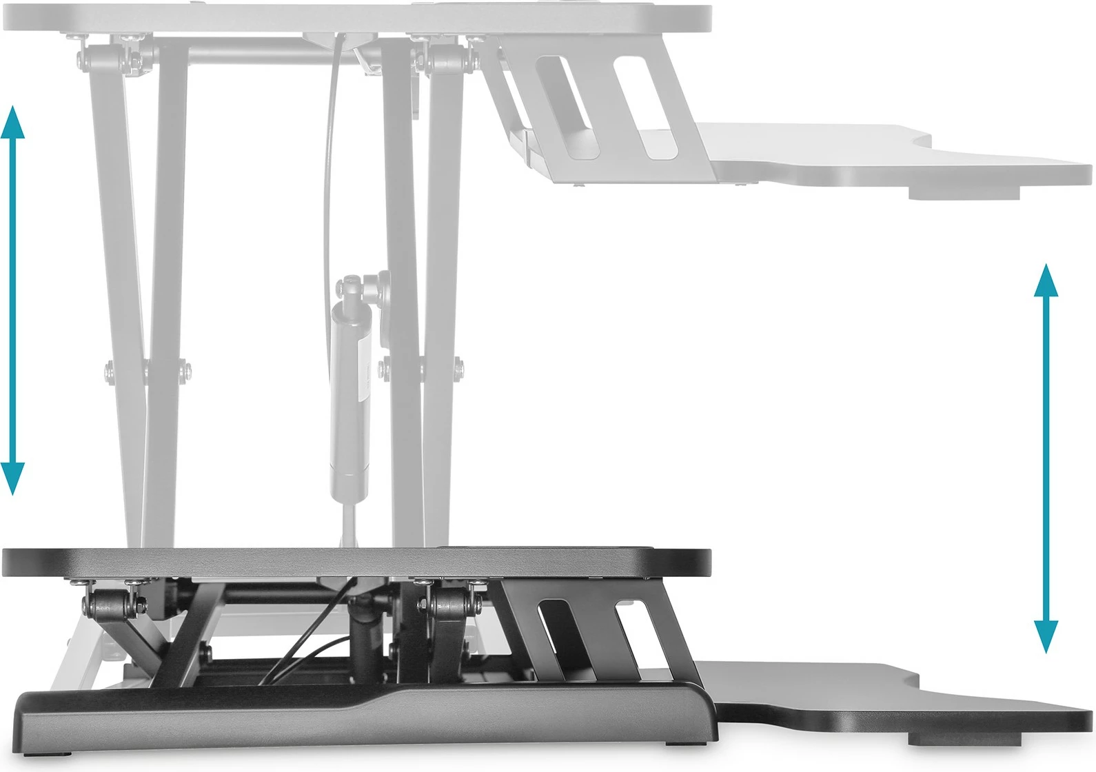 Riser ergonomik tavoline Digitus, Workspace Riser, rregullim lartësie manual, 95x62cm, i zi