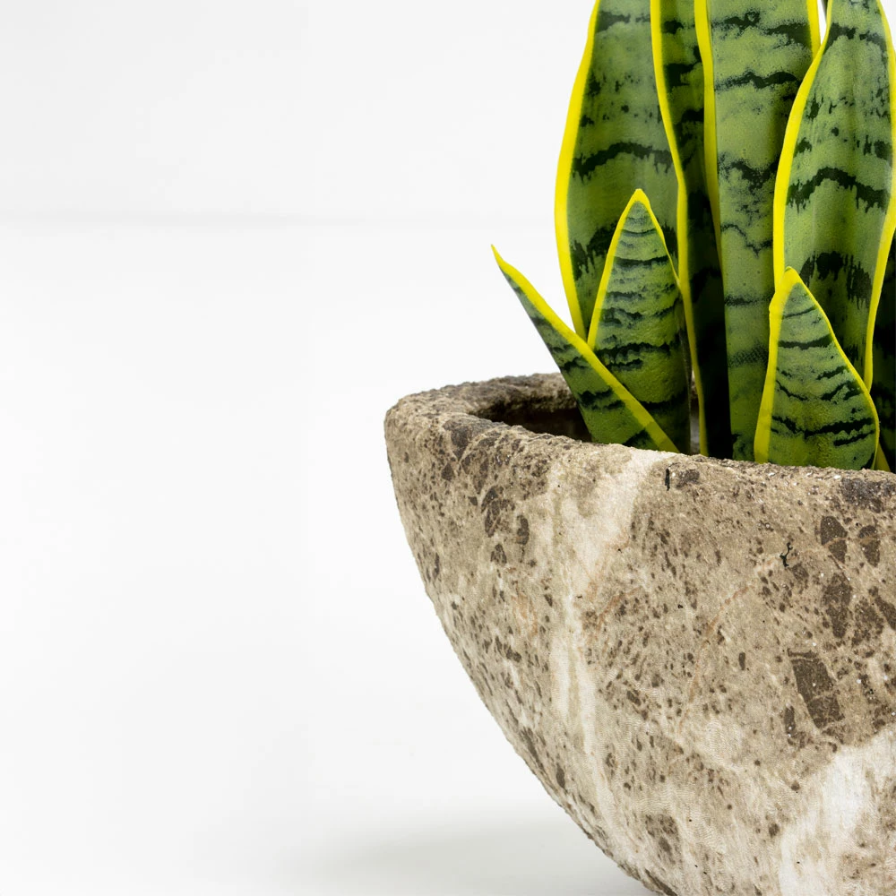 Set vazo për bimë NANGA, 2 copë, qeramikë, bezhë-kafe, 46x22x20cm