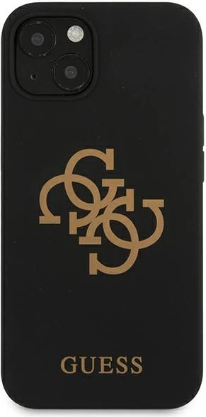 Mbështjellës Guess GUHCP13SLS4GGBK për iPhone 13 mini 5.4", silikon, i zi