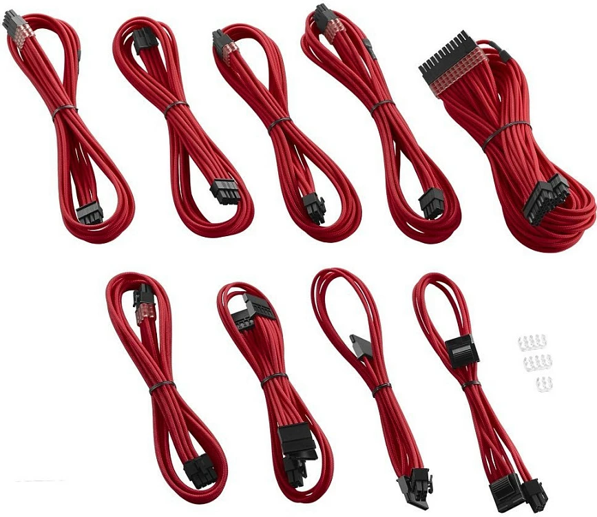 Kit kabllosh PSU modularë CableMod C-Series PRO ModMesh për Corsair AXi/HXi/RM (Yellow Label), i kuq