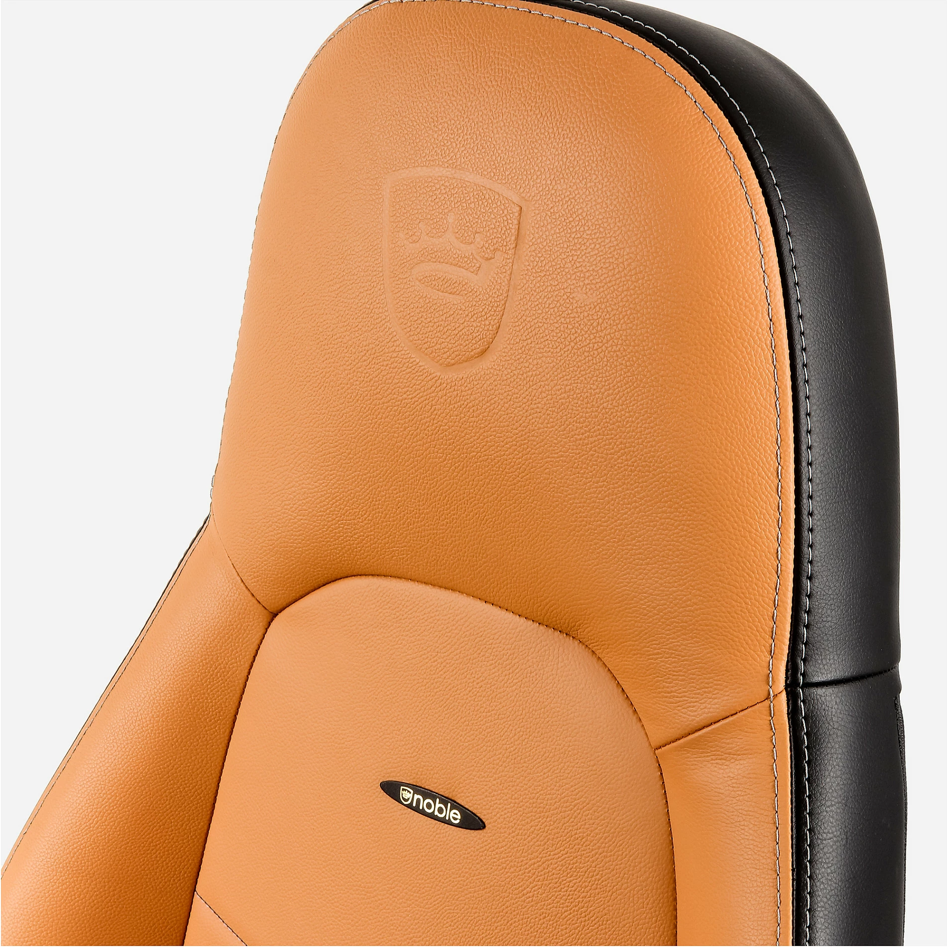 Karrige gaming Noblechairs ICON, lëkurë e vërtetë, cognac/zi