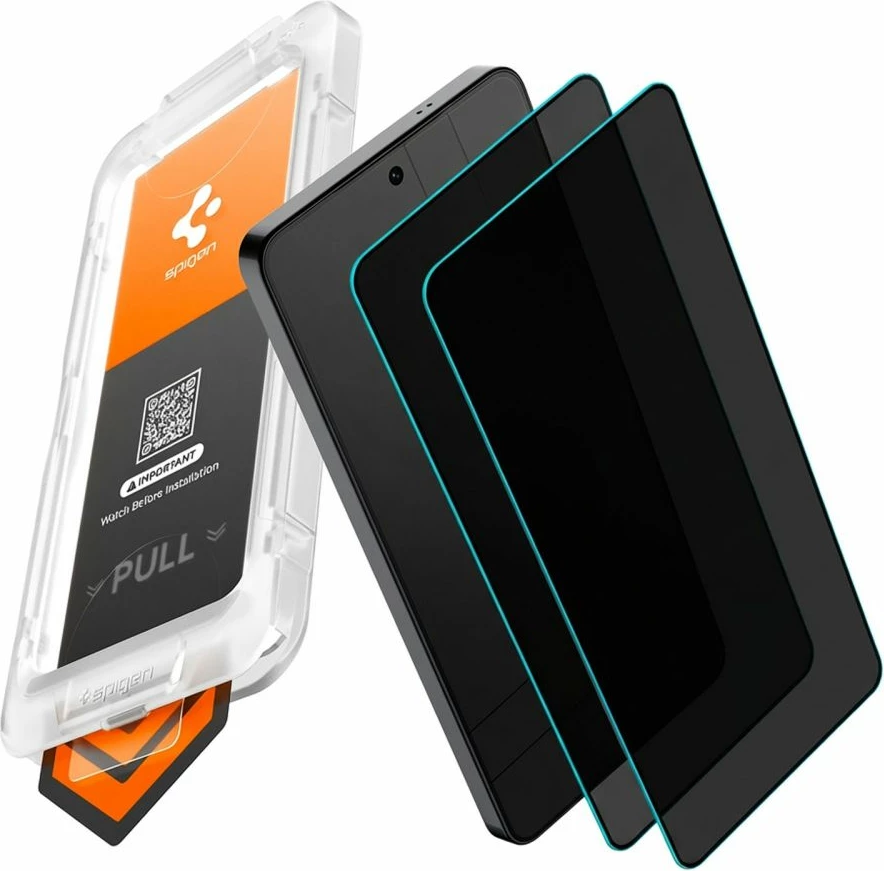 Mbrojtës ekrani xham i kalitur Spigen Glas.TR Ez Fit Pro HD Privacy Glass për Samsung Galaxy S26+, 2 copë