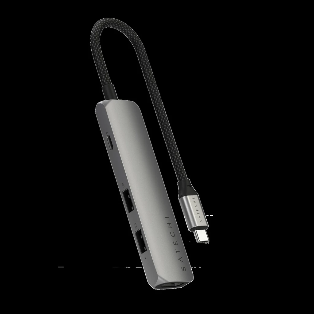 Satechi 4-in-1 USB-C Slim Multiport Adapter 4K - Space Grey