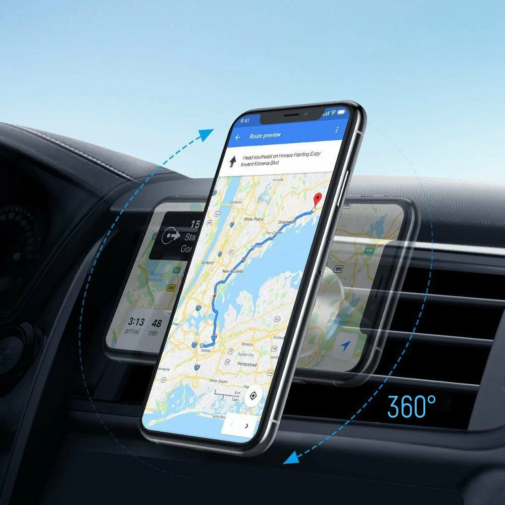 Mbajtës magnetik për veturë Wozinsky WMH-04, për grilë, i zi