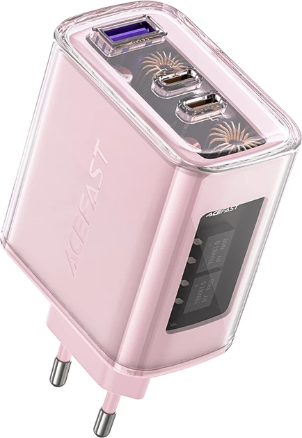 Karikues muri Acefast A45, 65W, 3 porta (2xUSB-C, 1xUSB), GaN, vjollcë