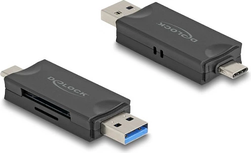 Lexues kartelash DeLOCK, USB-C/USB-A, SD & MicroSD, 5 Gbps, i zi