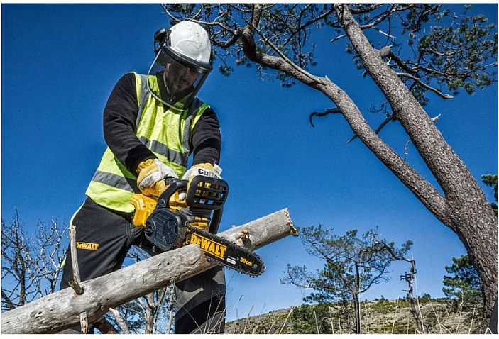 Sharrë elektrike DeWALT DCM565N-XJ, 30 cm, bateri 5 Ah, zi-verdhë