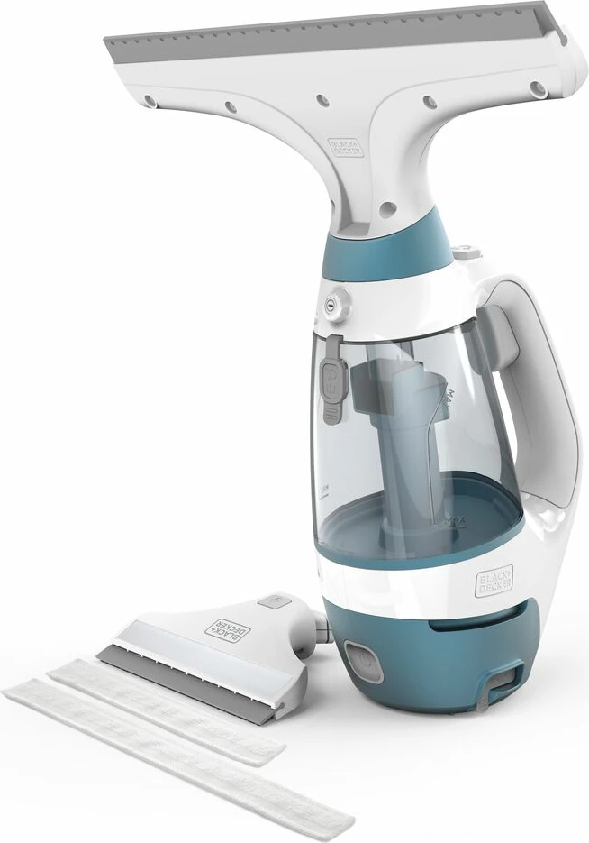 Pastrues dritaresh pa kabllo Black&Decker WW100K, bateri Li-Ion 3.6V, 28 cm + 17 cm gomë, bardhë/blu