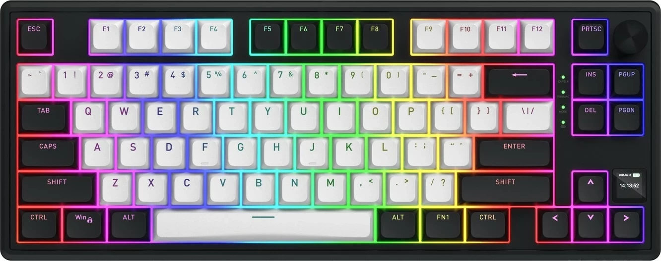 Tastierë gaming Hator Skyfall 80 MAG ULTIMA 8K, RGB, wireless, 75%, bardhë-zi