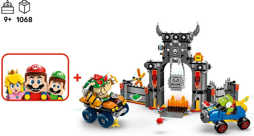 Set ndërtimi LEGO Super Mario Mario Kart 72039 Bowser's Castle, 1068 pjesë, 9+, multikolor