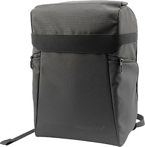 Çantë shpine RealPower 495559, backpack udhëtimi, 33.5×44.5×18 cm, 900 g, e zezë