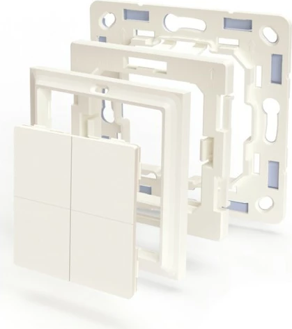 Switch Shelly BLU Wall 4 Adapter Gira & Merten, ngjyrë fildishi
