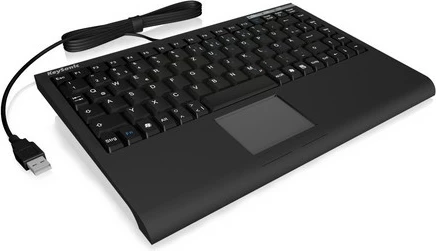 Tastierë mini KeySonic ACK-540U+, USB, Touchpad, Membranë, e zezë