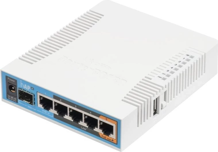 Router MikroTik hAP ac, 500 Mbit/s, PoE, Bardhë