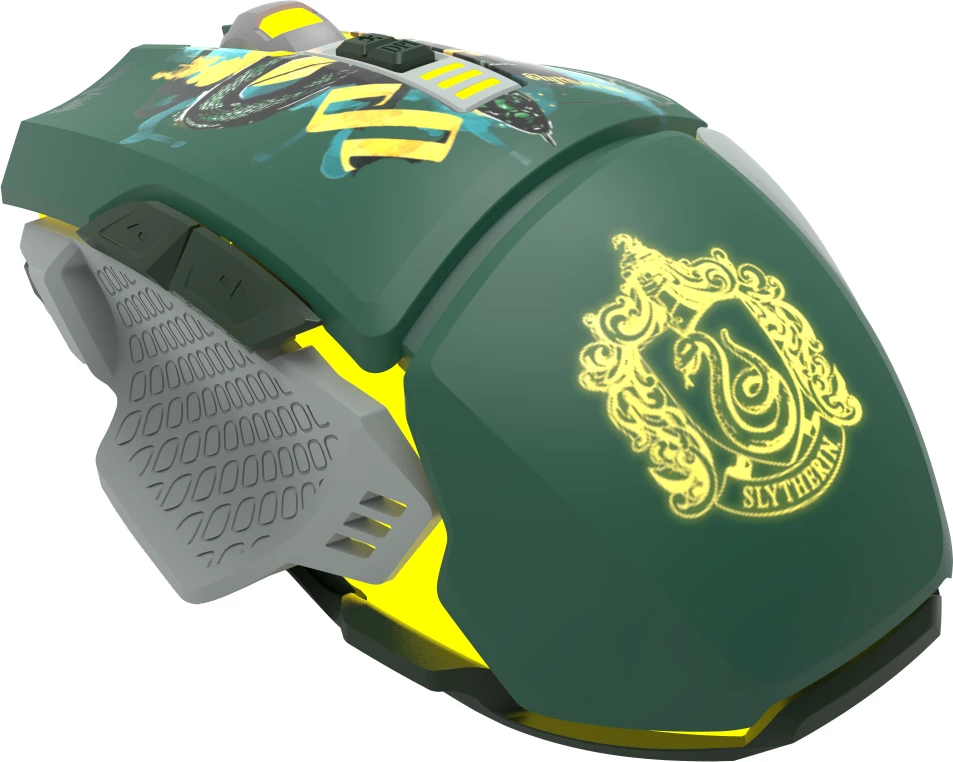 Maus gaming Spawn Harry Potter Slytherin, RGB, 12800 DPI, me kabllo USB-A, i gjelbër