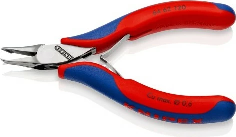 Pinca elektronike Knipex KP-6462120, 120mm, për prerje precize, kuqe/blu