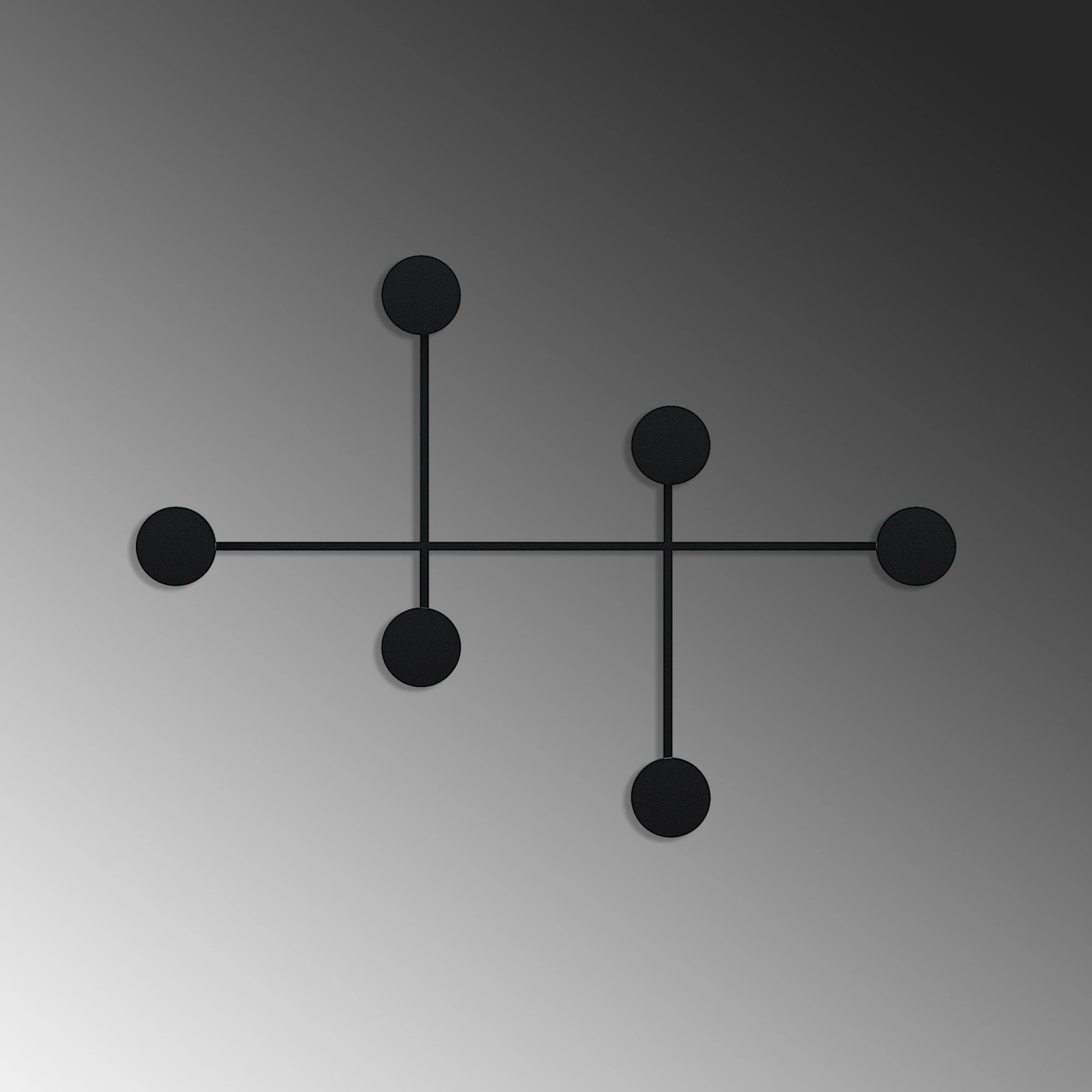 Varëse muri metalike Wallity, Dama, e zezë, 82x60x10cm