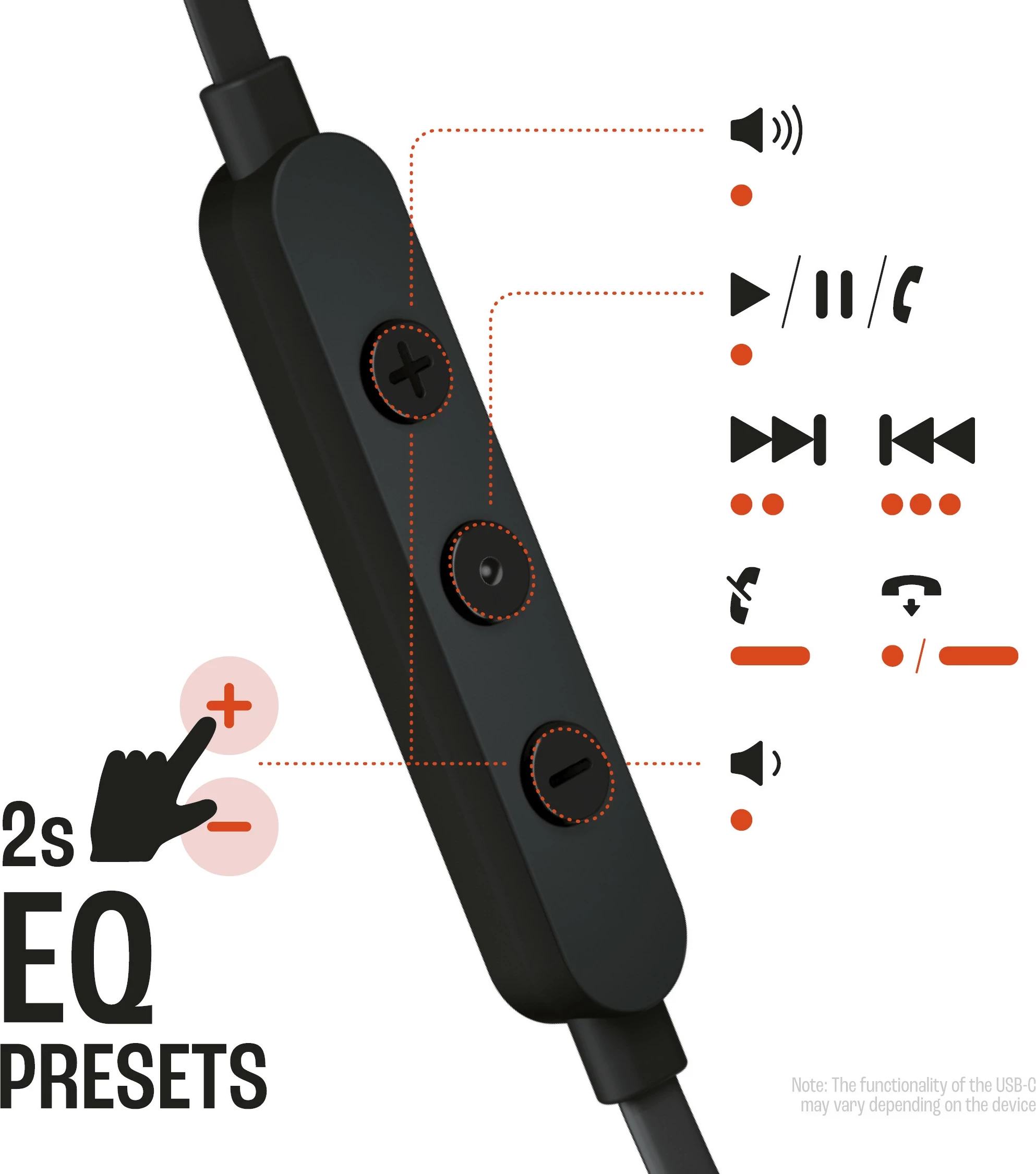 Kufje JBL Tune 310C USB-C, me mikrofon dhe komandë 3-butona, Pure Bass, e zezë 8