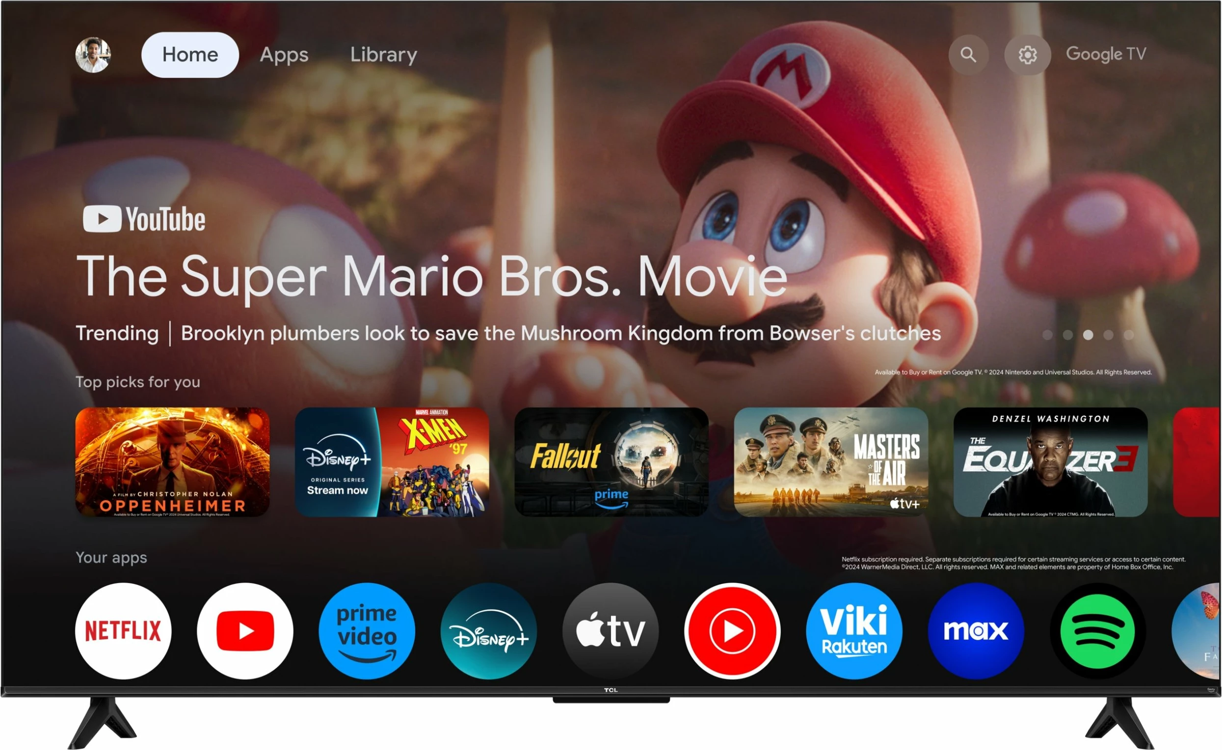 Televizor TCL 65T69C QLED 65\" 4K Ultra HD Google TV, i zi