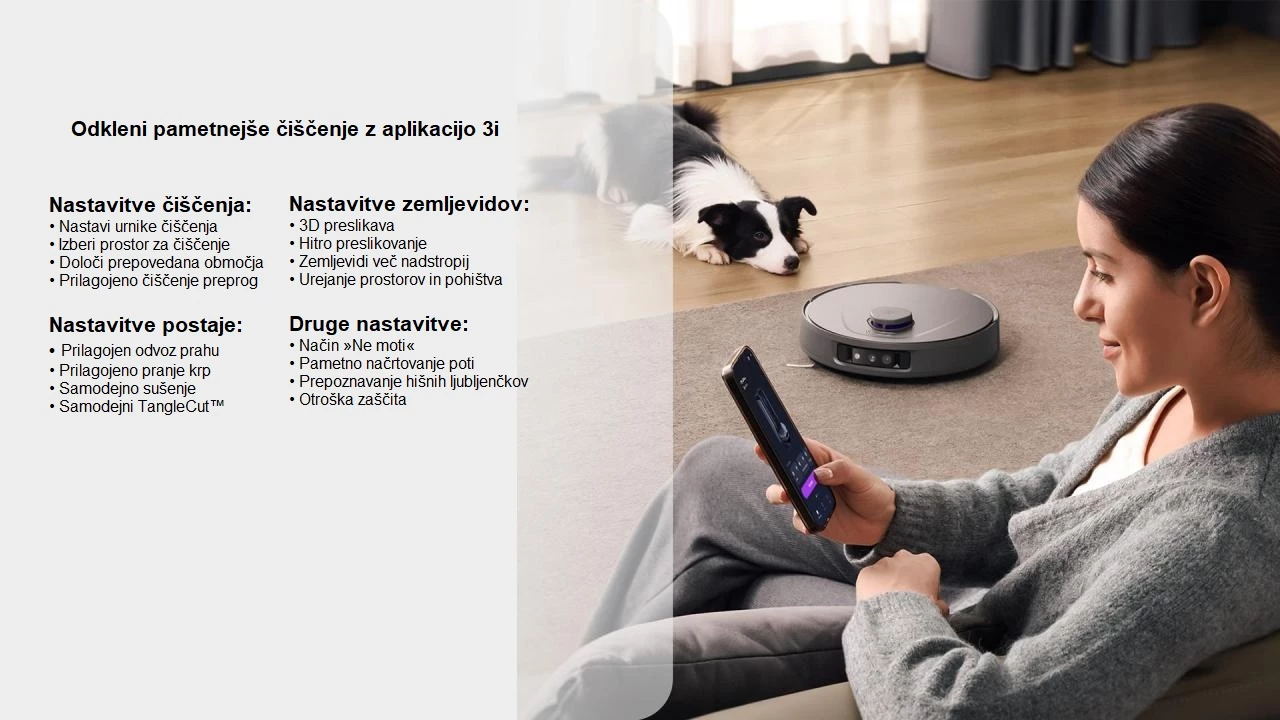 Robot fshesë me korrent 3i P10 Ultra 18000 Pa me stacion smart, e zezë