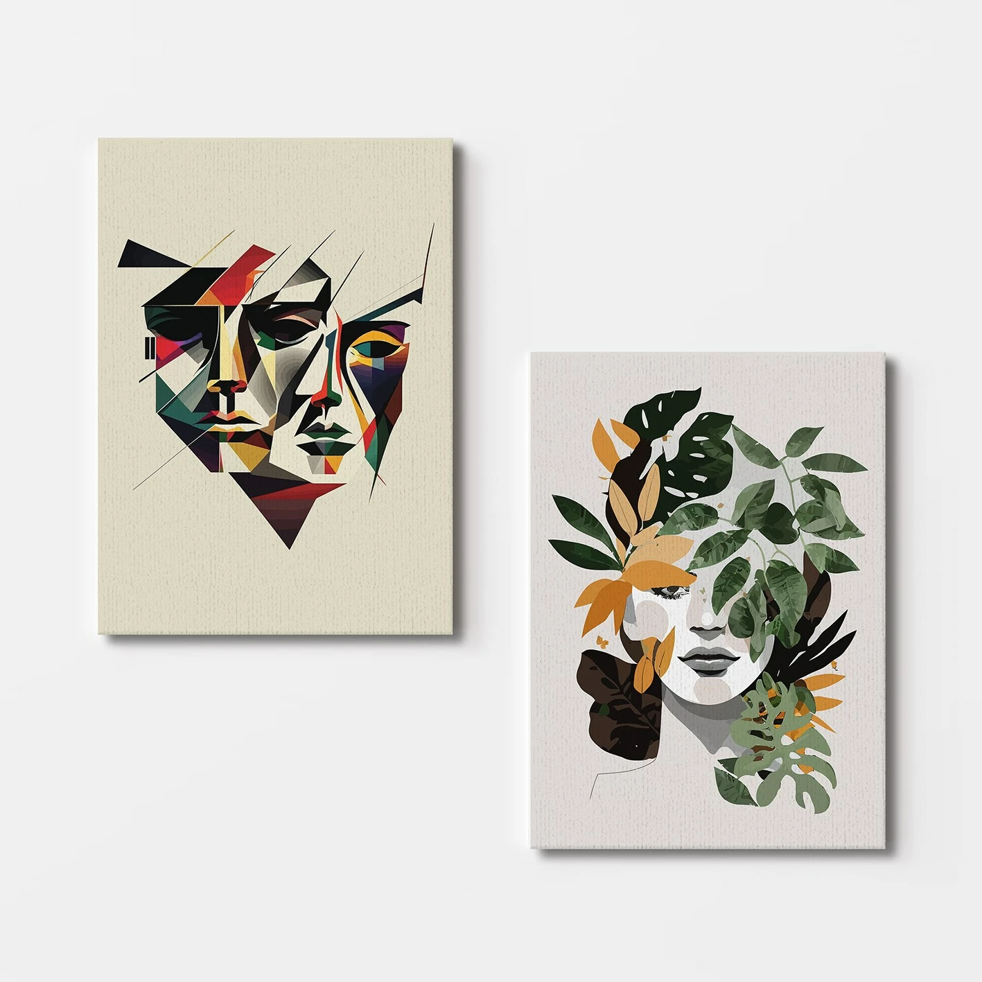 Pikturë dekorative në kanavacë (2 copë), Wallity, 2KNV4329, 70x100cm