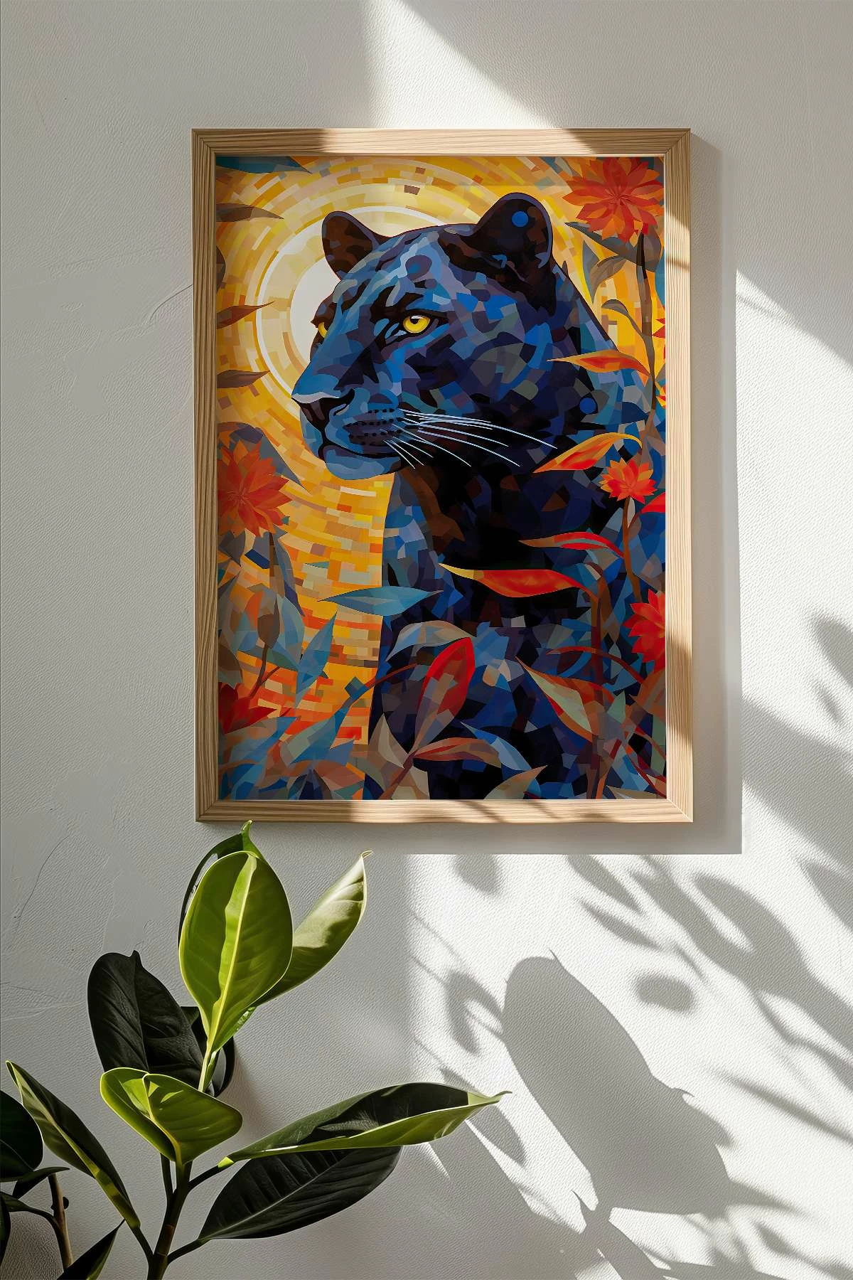 Pikturë dekorative me kornizë, shumëngjyrëshe, Wallity, Mscartmdl19, 33x48cm