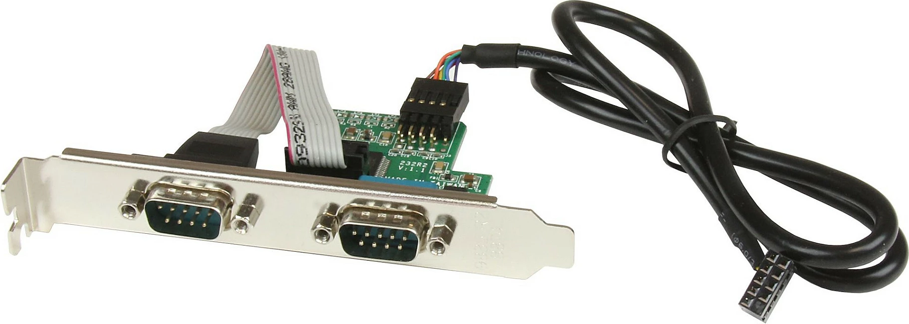 Adapter StarTech ICUSB232INT2 USB header në 2 porta Serial RS-232, i brendshëm, 24in
