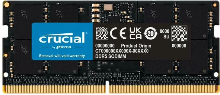 RAM Memorje Crucial DDR5 CT24G56C46S5 24GB 5600MHz SO-DIMM, e zezë