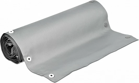Mbështjellës kabllosh DeLOCK, 2 m x 70 mm, me kopsa, PVC, rezistent ndaj nxehtësisë, gri