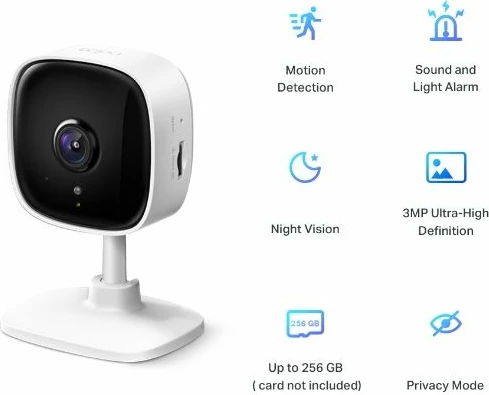 Kamerë sigurie WiFi TP-LINK Tapo C110 3MP, e bardhë