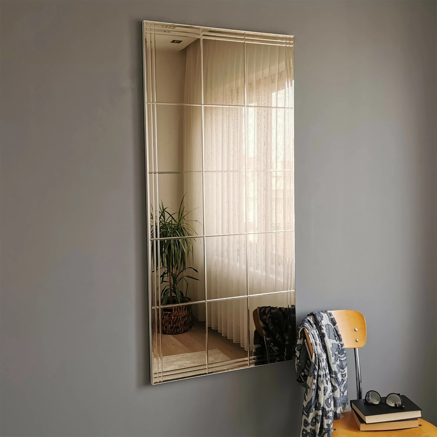 Pasqyrë Hanah Home, NSTLA308d, ngjyrë argjendi, 62x130cm