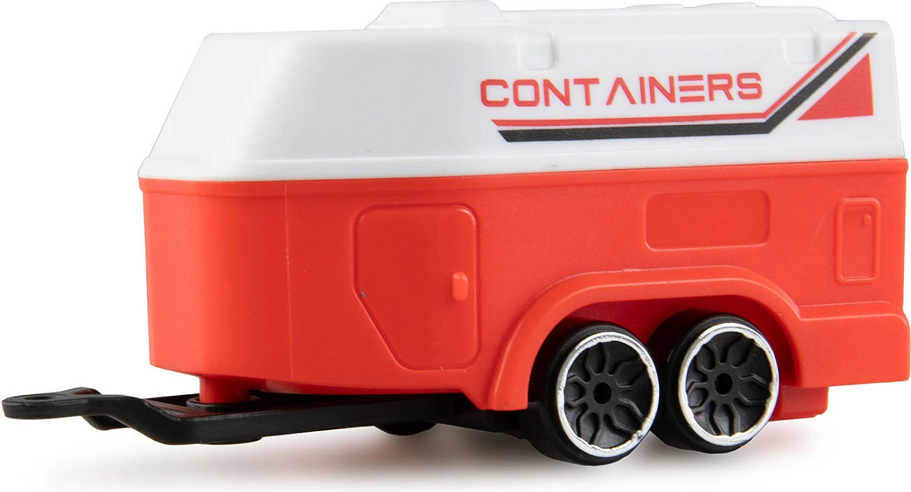 Makina RC AMEWI Pickup me karavan 1:64 RTR, 2.4GHz, e kuqe/bardhë