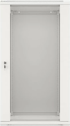 Kabinet RACK LANBERG 19" 22U 600x450, i varur në mur, derë xhami, gri