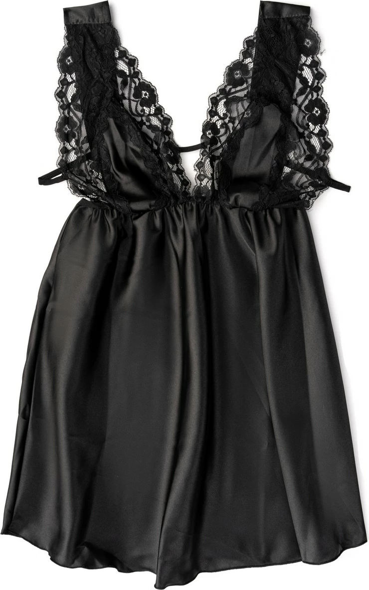 Babydoll i zi Jumeon, 2 copë, 001-018986, XL/XXL