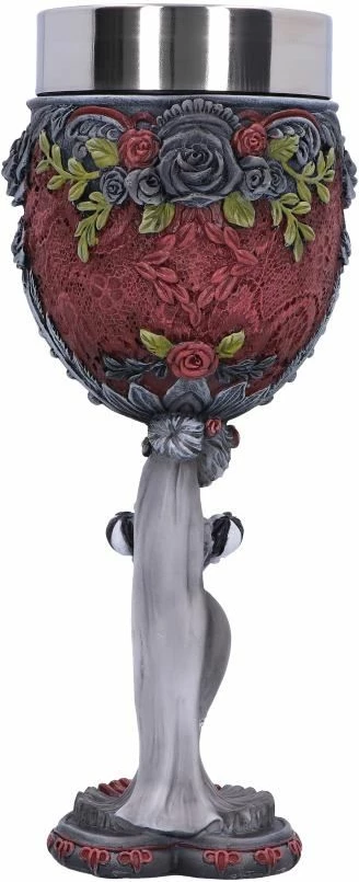 Kupë dekorative, Nemesis Now Mrs Keli, 21 cm, rrëshirë e pikturuar me dorë, e zezë/kuqe, në kuti dhurate