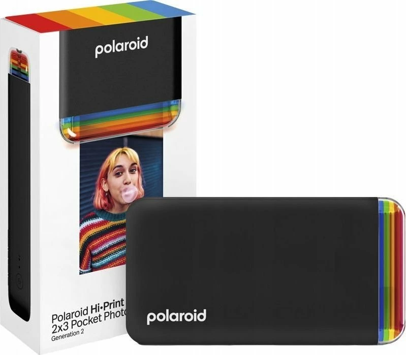 Printer foto Polaroid Hi-Print Gen 2, Bluetooth, USB-C, dye-sublimation, 2x3, e zezë