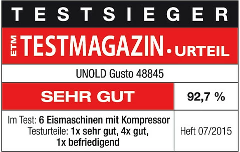 Makinë për akullore UNOLD Gusto, 2L, kompresor 180W, inox/e zezë