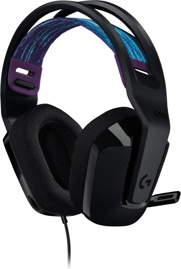 Kufje gaming Logitech G335 me kabllo, mikrofon, të zeza