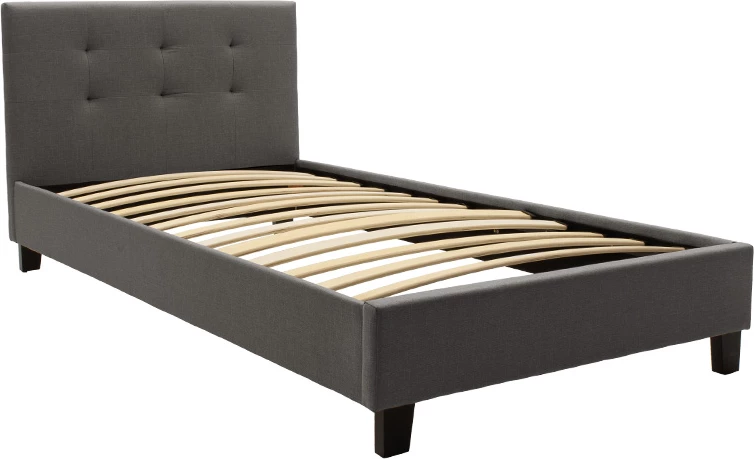 Krevat Mago në material ngjyrë gri e errët 100x200cm