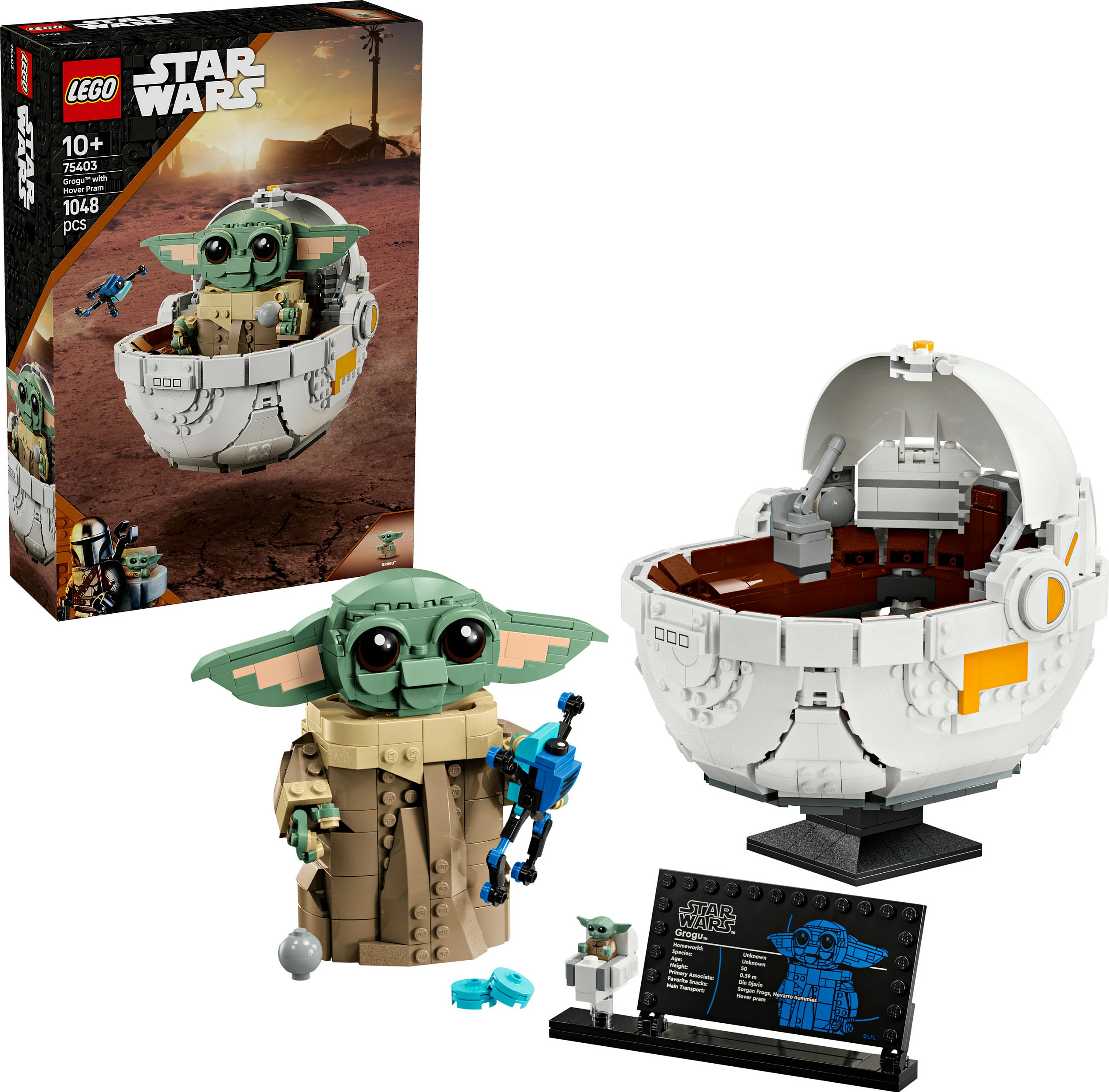 Set ndërtimi LEGO Star Wars Grogu, shumëngjyrësh
