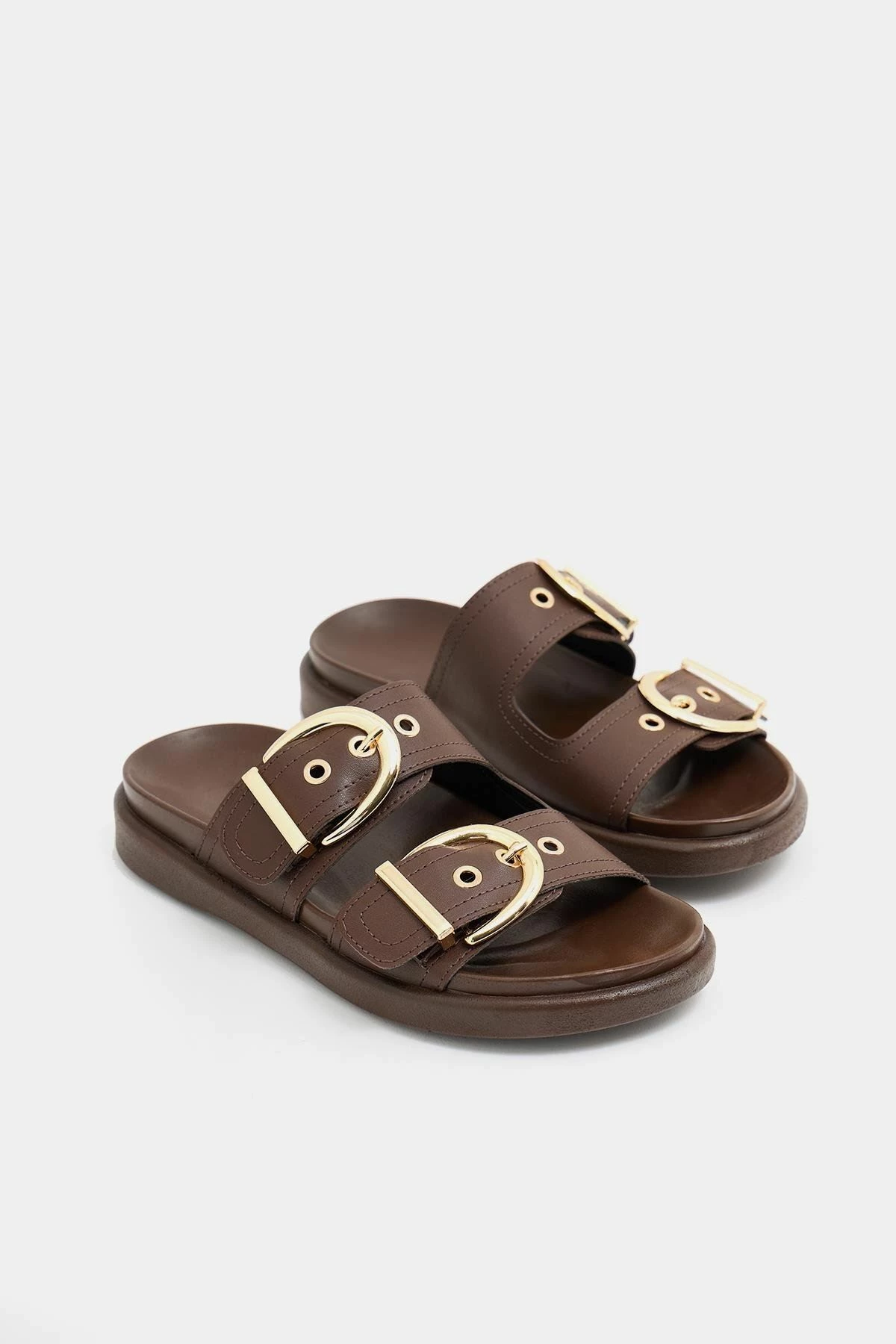 Pantofla për gra, ngjyrë kafe, Jumeon MK1340125YR20-002